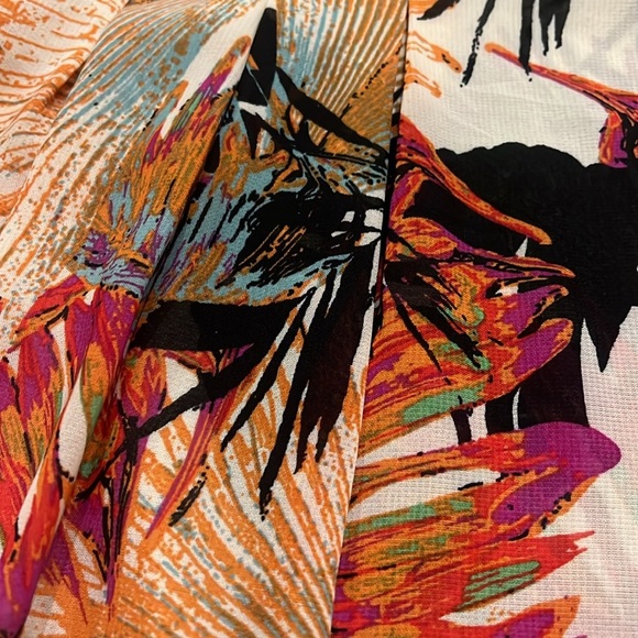 Daniel Rainn short sleeve blouse shirt top tunic lightweight 1X colorful - Picture 7 of 8